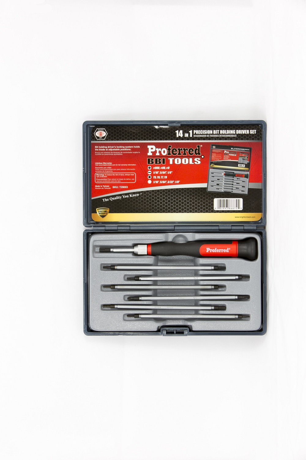 PROFERRED INTERCHANGABLE 14 IN 1 PRECISON BIT HOLDING DRV SET